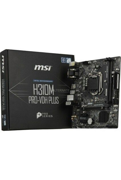H310M PRO-VDH PLUS Soket 1151 DDR4 2666 DVI VGA HDMI USB3.1 mATX WIN7 WIN10 Anakart