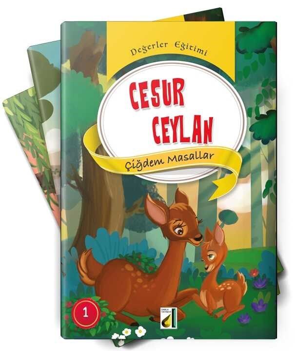 Çiğdem Masallar - Cesur Ceylan İnatçı Kedi Karga ile Dokumacı Penguen (1. ve 2. Sınıf) (10 Kitap)