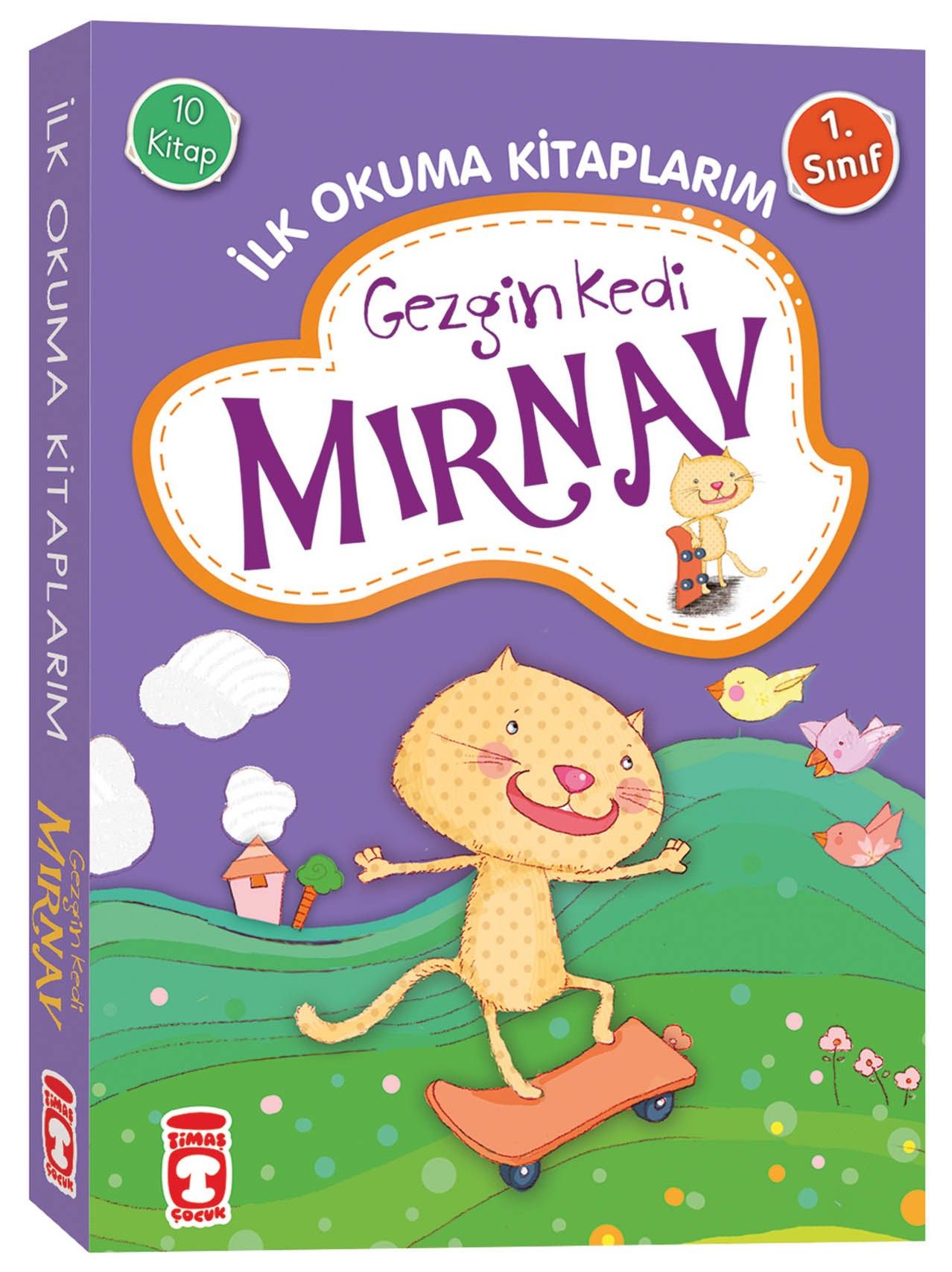 Gezgin Kedi Mırnav İlk Okuma Kitaplarım Set 1. Sınıf (10 Kitap)
