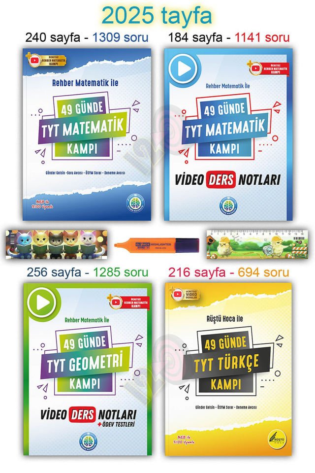 49 Günde 2025 TYT Matematik Geometri Türkçe Kamp Video Ders Notları