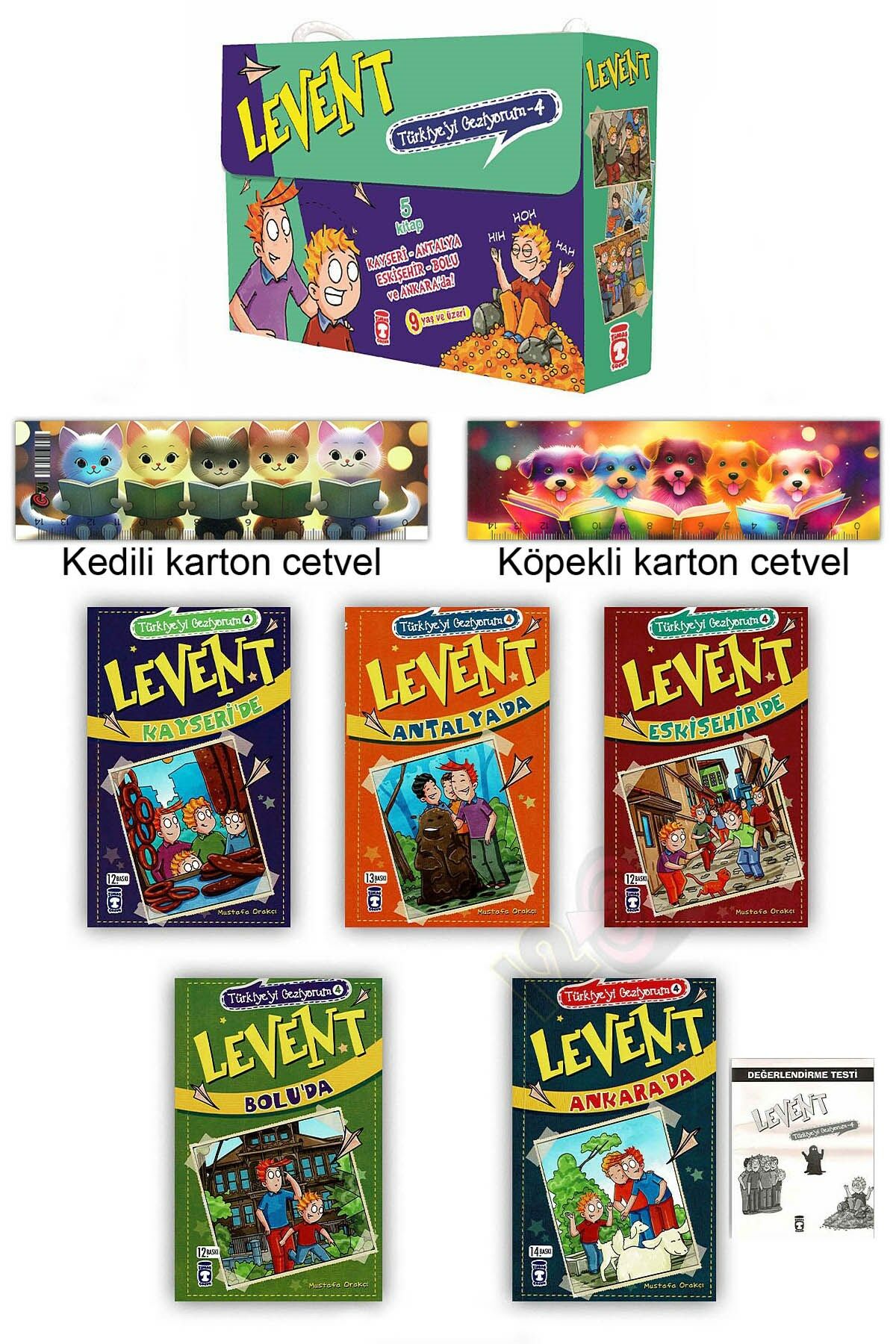 Levent Türkiyeyi Geziyorum 4 Seti (5 Kitap) (Kayseri Antalya Eskişehir Bolu Ankara)