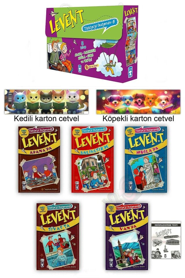 Levent Türkiyeyi Geziyorum 5 Seti (5 Kitap) (Adana Balıkesir Muğla Sivas Van)