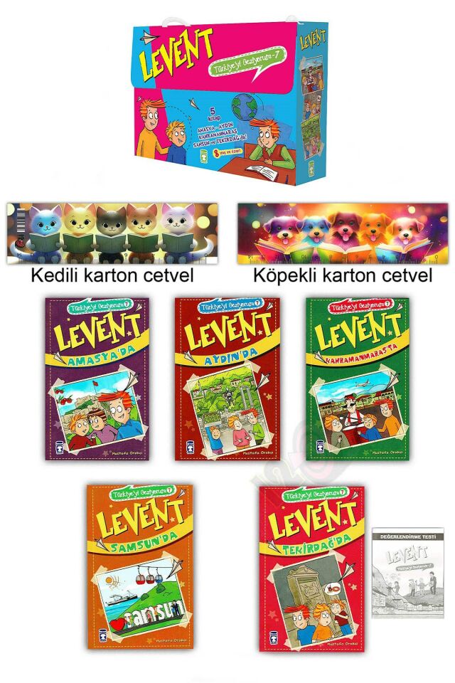 Levent Türkiyeyi Geziyorum 7 Seti (5 Kitap) (Amasya Aydın Kahramanmaraş Samsun Tekirdağ)