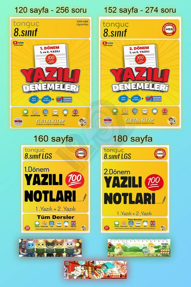8. Sınıf Yazılı Denemeleri 1. 2. Dönem Yazılı Denemeleri Ve Notları