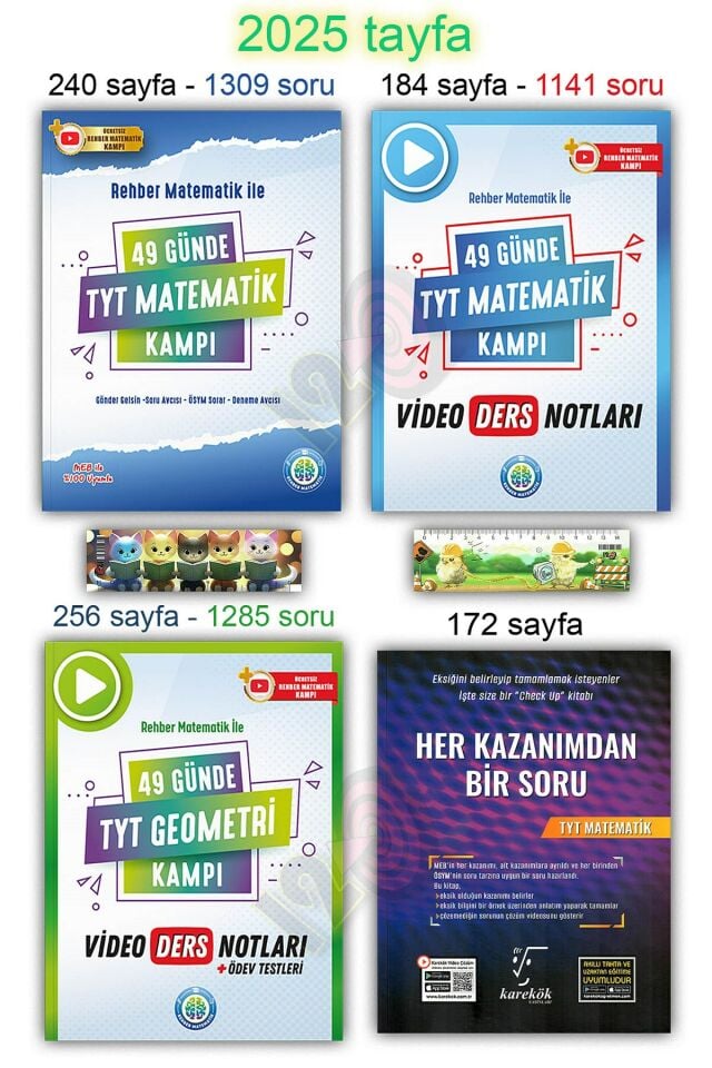 49 Günde TYT 2025 Matematik Geometri Kamp Video Ders Notları Her Kazanımdan Bir soru