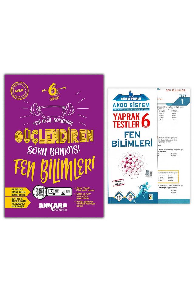 6. Sınıf Fen Bilimleri Güçlendiren Soru Bankası Yaprak Test