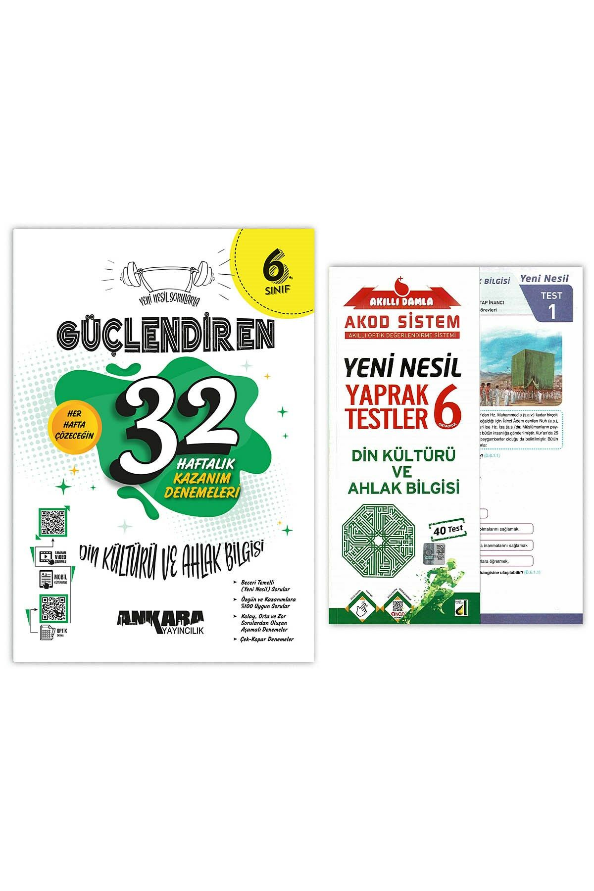 6. Sınıf Güçlendiren 32 Haftalık Din Kültürü Ve Ahlak Bilgisi Kazanım Denemeleri Yeni Nesil Yaprak
