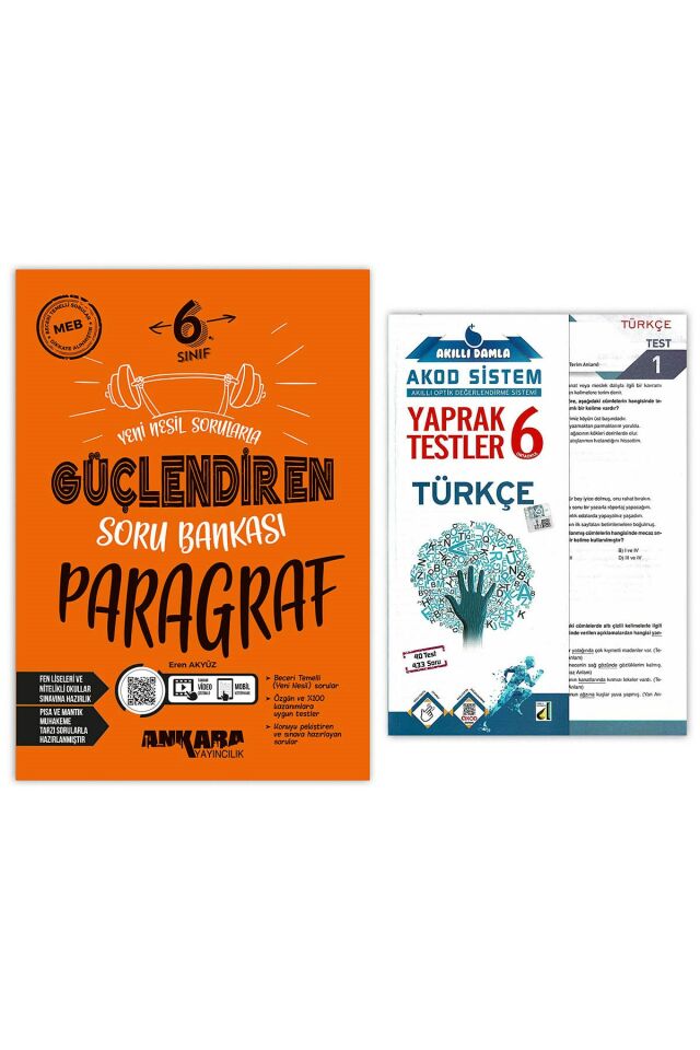 6. Sınıf Paragraf Güçlendiren Soru Bankası Türkçe Yaprak Test