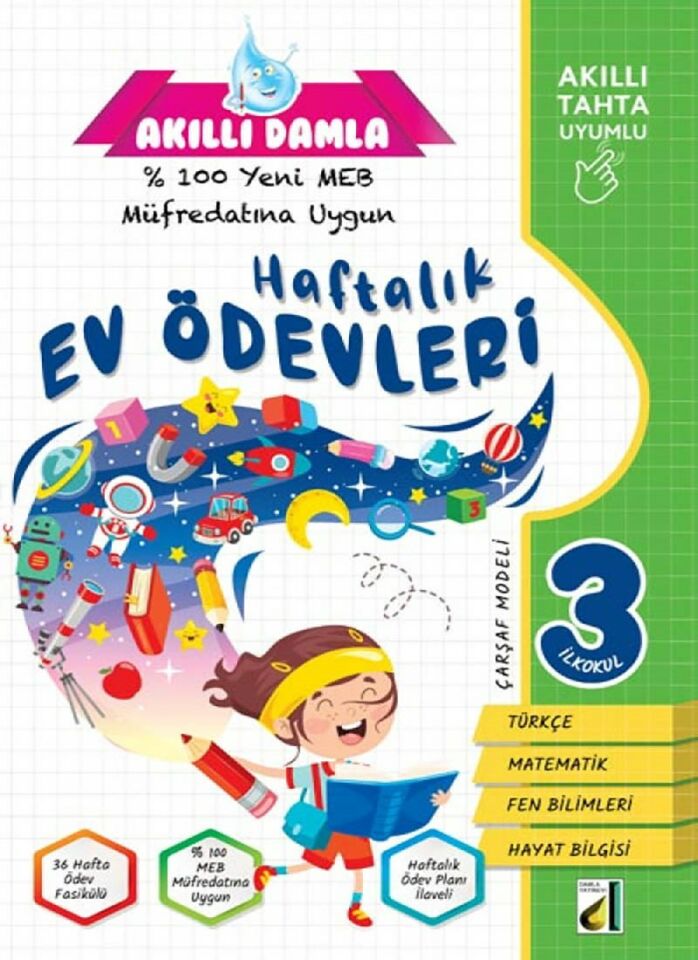 3. Sınıf Akıllı Damla Haftalık Ev Ödevleri