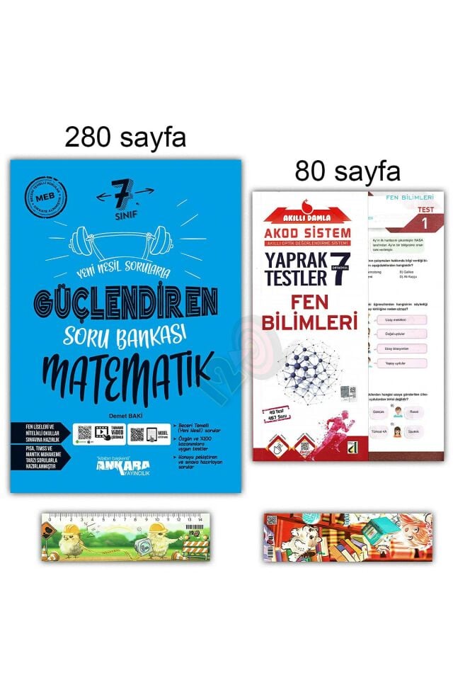 7. Sınıf Matematik Güçlendiren Soru Bankası Fen Bilgisi Yaprak Test