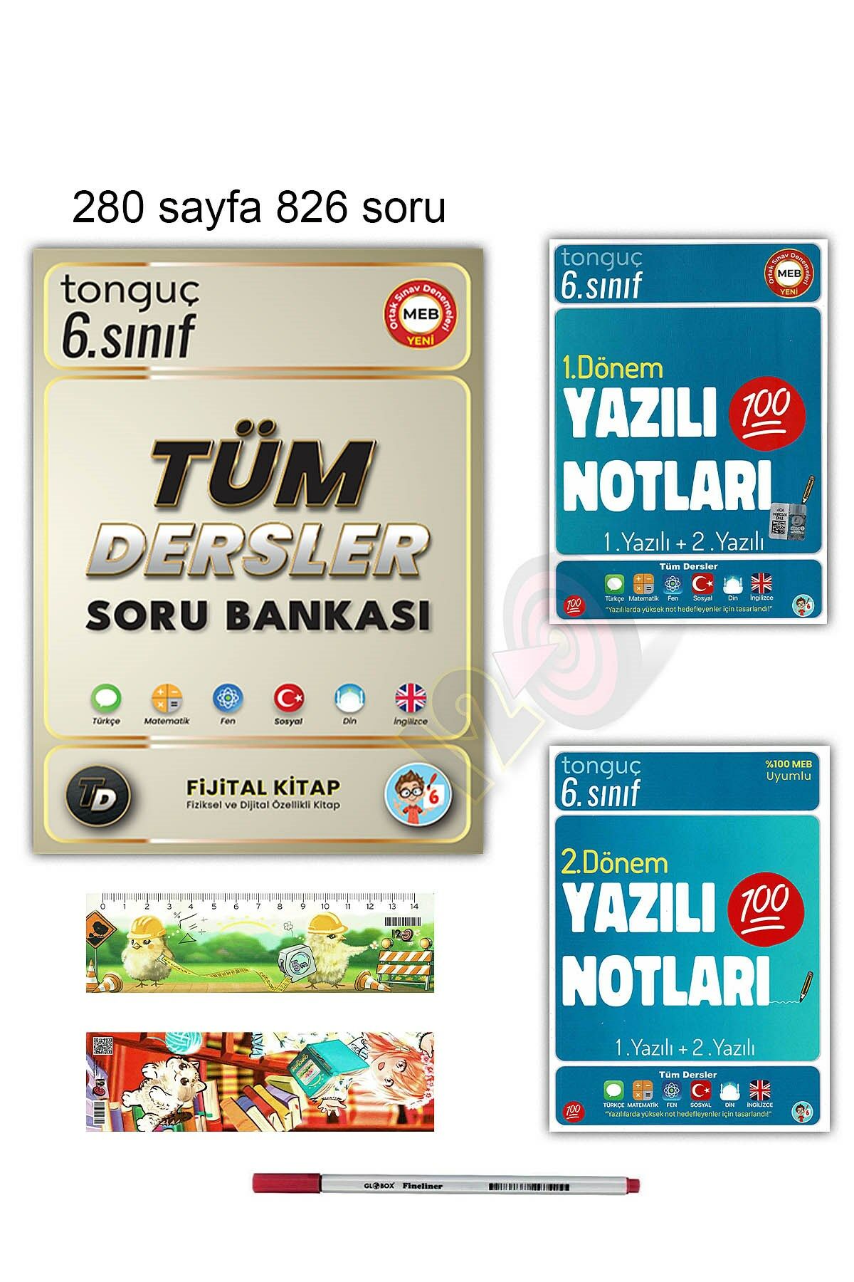 6. Sınıf Fijital Tüm Dersler Soru Bankası 1. 2. Dönem Yazılı Notları