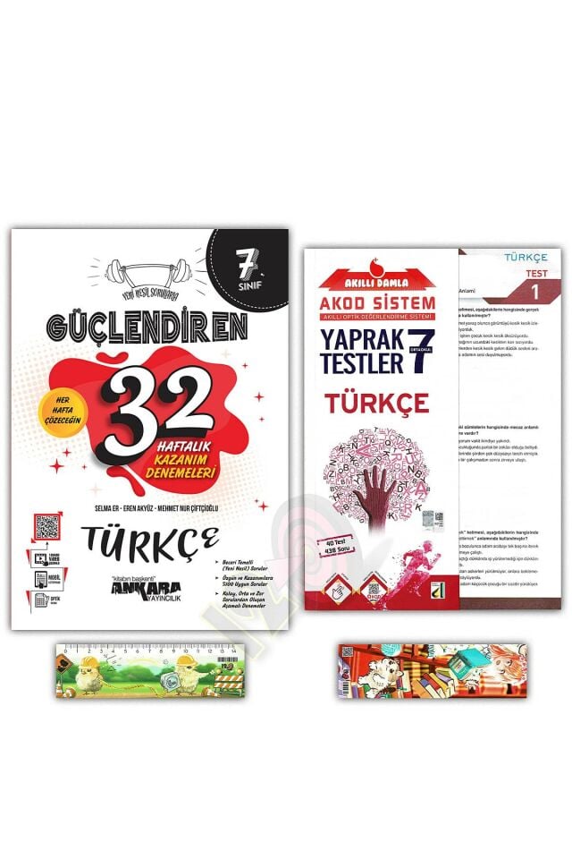 7. Sınıf Güçlendiren 32 Haftalık Türkçe Kazanım Denemeleri Yaprak Test