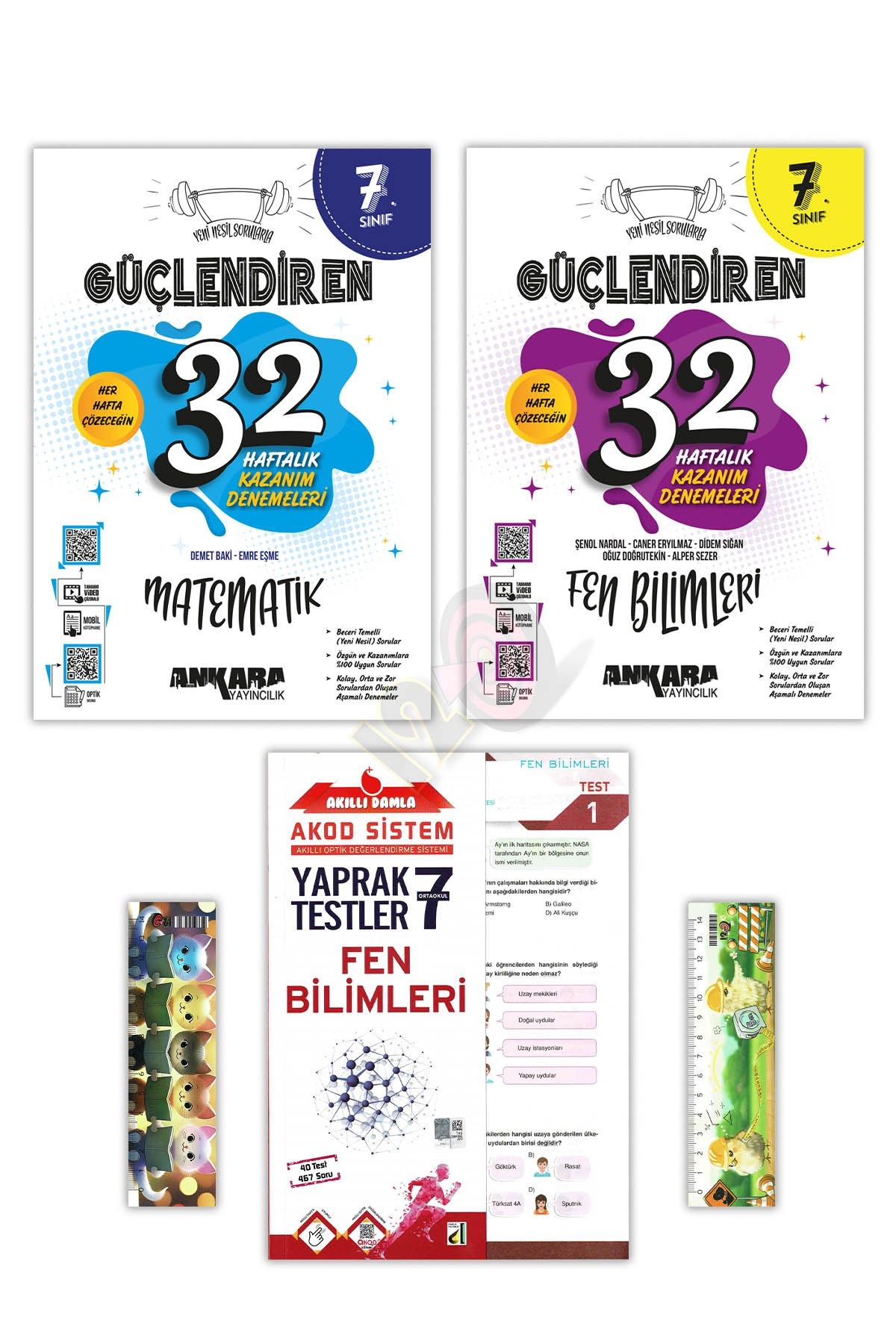 7. Sınıf Matematik Fen Güçlendiren 32 Haftalık Kazanım Denemeleri Yaprak Test