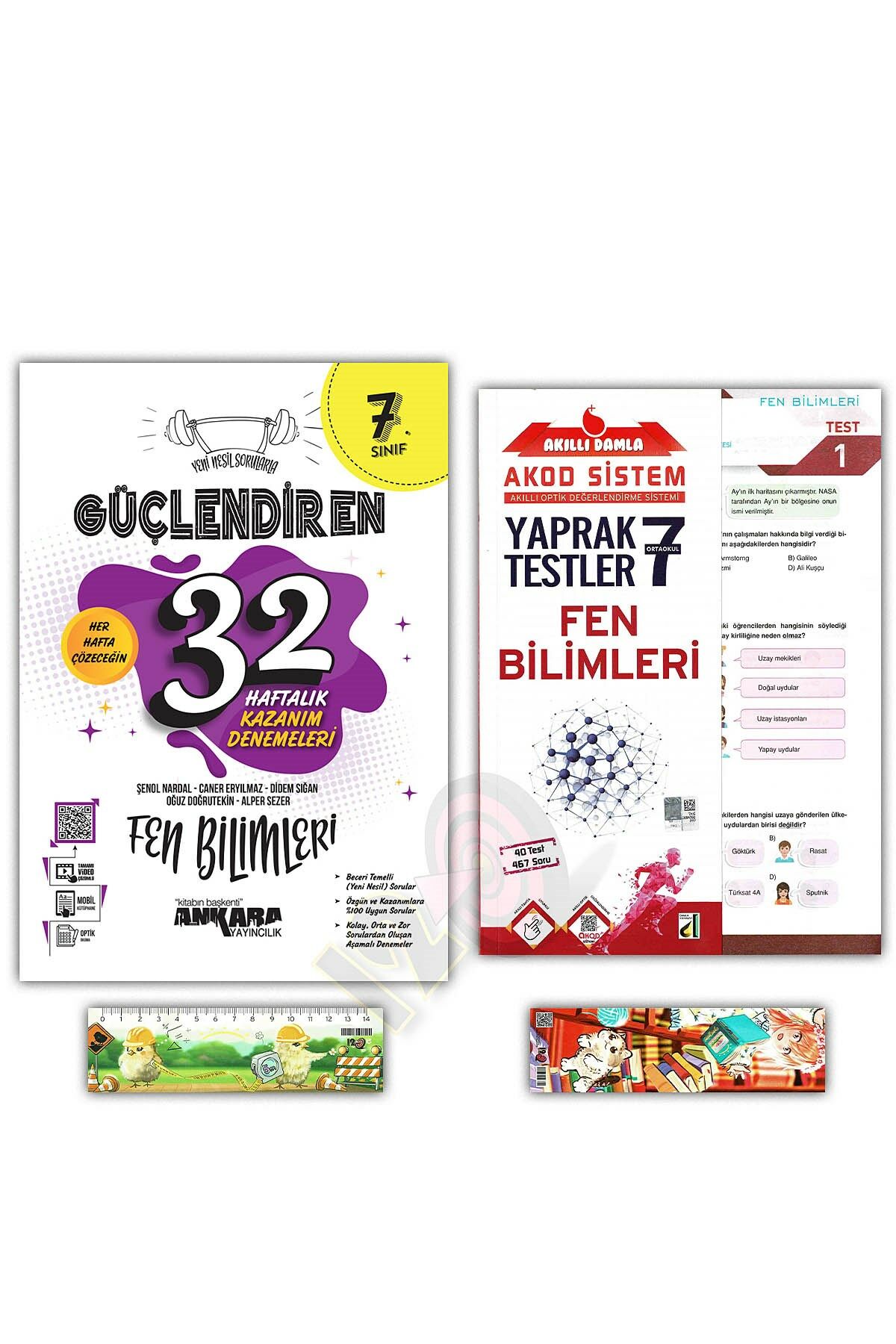 7. Sınıf Güçlendiren 32 Haftalık Fen Bilimleri Kazanım Denemeleri Yaprak Test