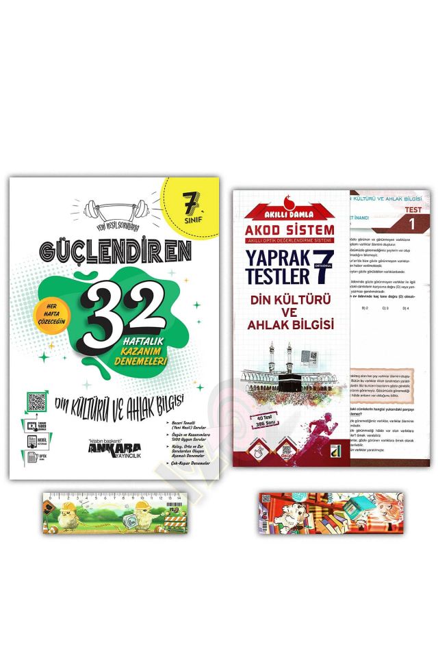 7. Sınıf Güçlendiren 32 Haftalık Din Kültürü ve Ahlak Bilgisi Kazanım Denemeleri Yaprak Test