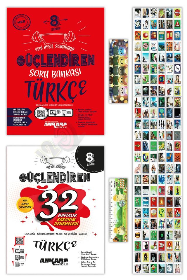 8. Sınıf Türkçe Güçlendiren Soru Bankası 32 Haftalık Kazanım Denemeleri İngilizce Kelime Kartları