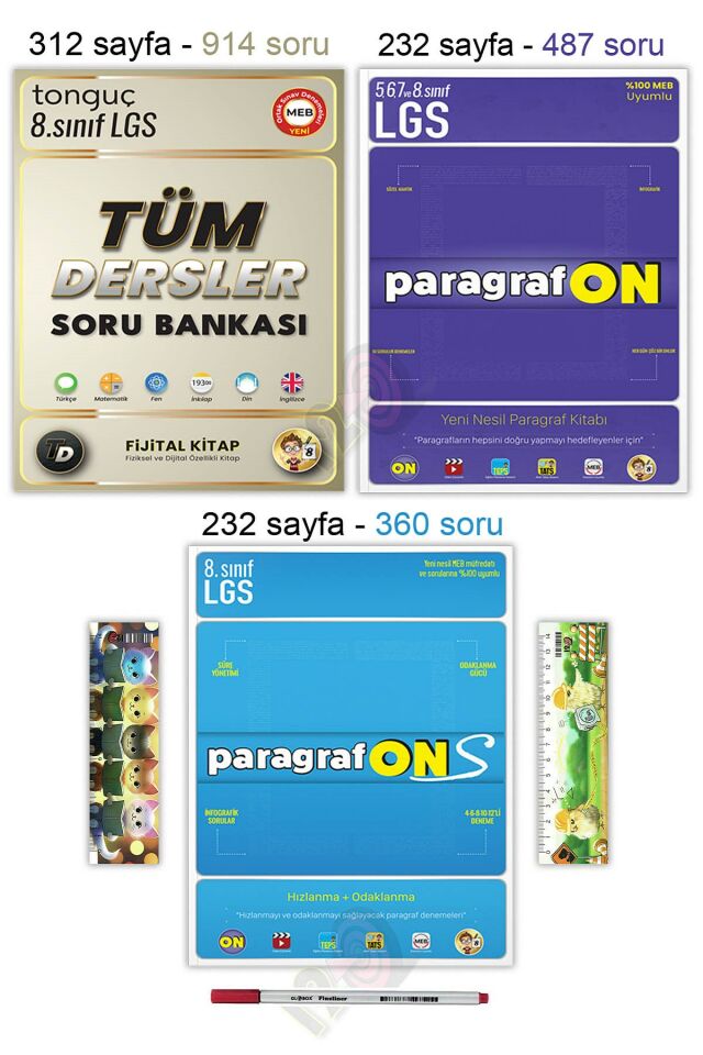 8. Sınıf Tüm Dersler Soru Bankası ParagrafON ParagrafONS