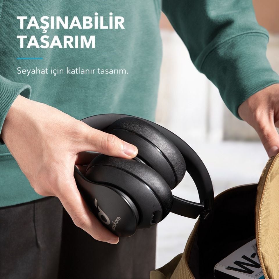 Anker Soundcore Life Q10i Kablosuz Bluetooth 5.0 Kulaklık - 60 Saate Varan Çalma Süresi - Siyah - A3