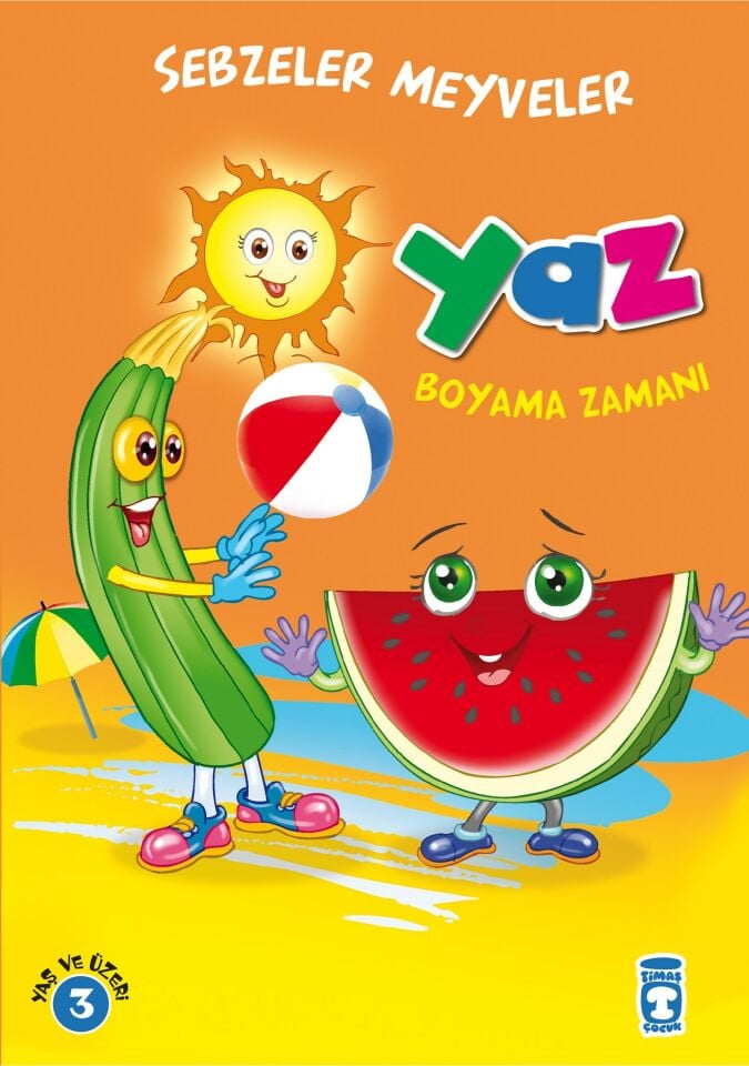 Yaz Boyama Zamanı - Sebzeler Meyveler (3-4 yaş)